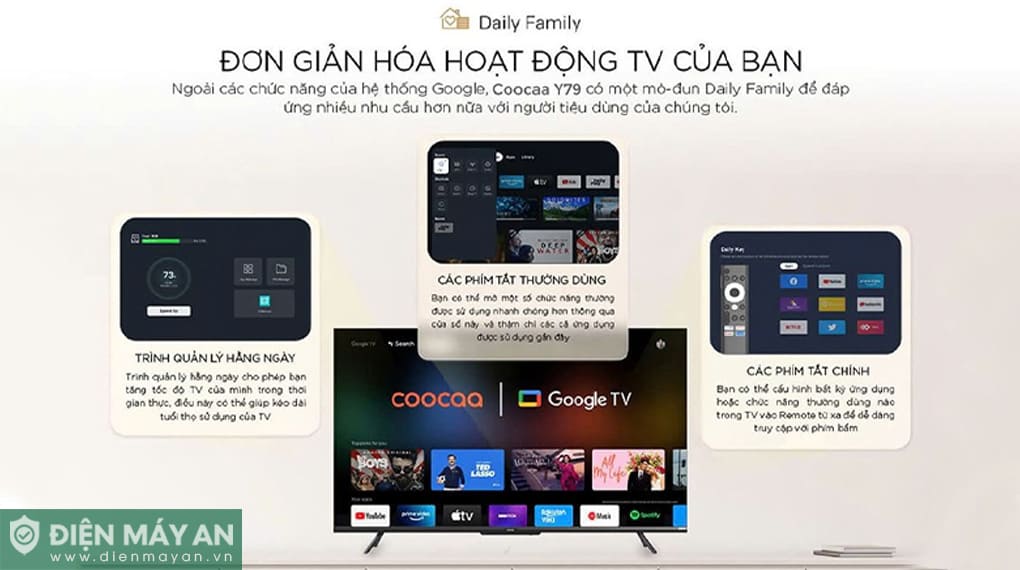 Google Tivi Coocaa 4K 60 inch 60Y79